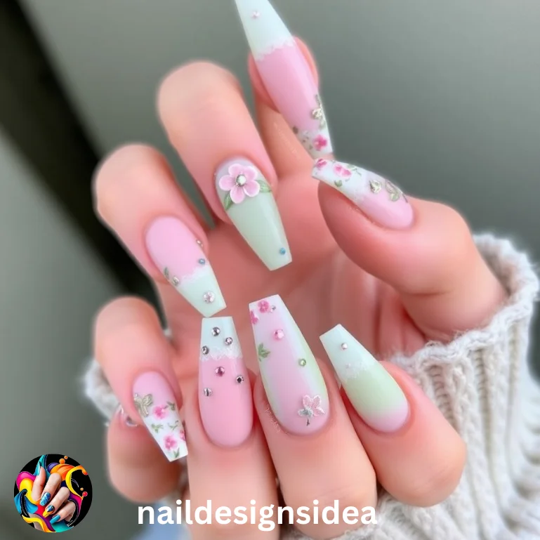 Cute long nails are perfect for those who want to add a touch of playfulness to their style