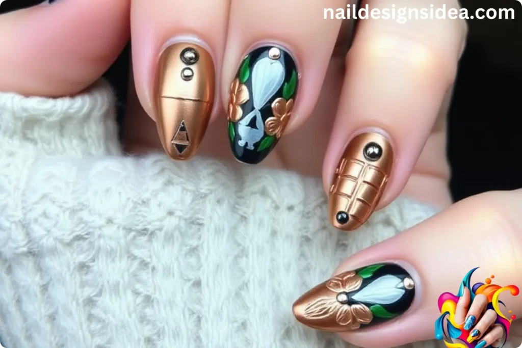 3D Moscow Mule Nail Ideas