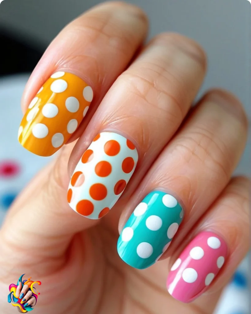 Adorable Polka Dot Nail Designs