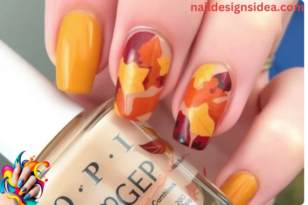 Autumn Leaves Inspired October Nails