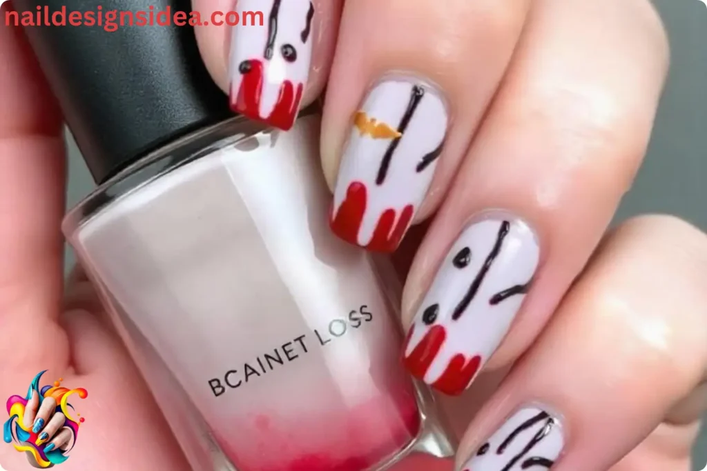 Blood Drip Halloween Nail Designs