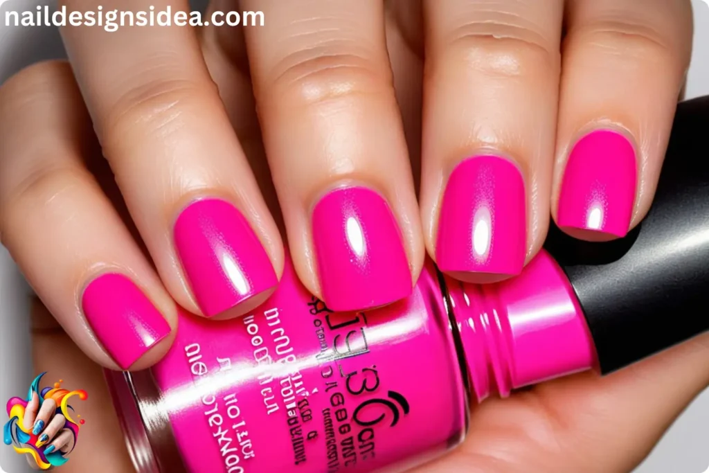 Bright Pink Nails