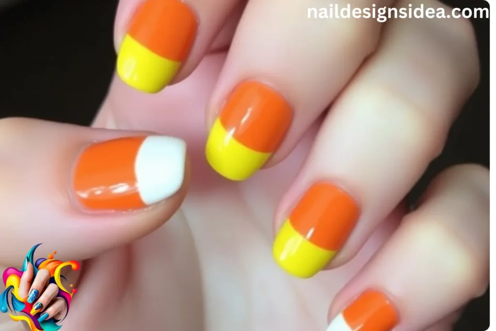 Candy Corn October Nails