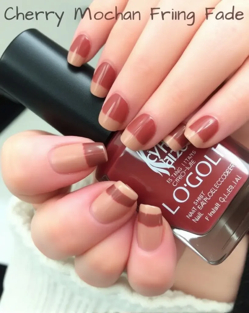 Cherry Mocha French Fade