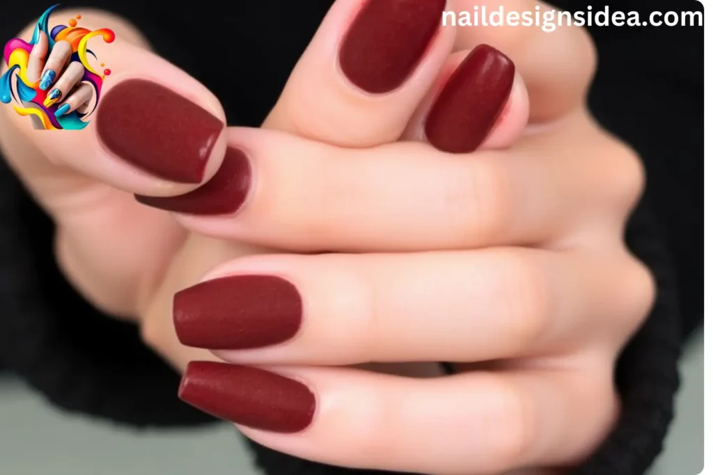 Cherry Mocha Velvet Nails