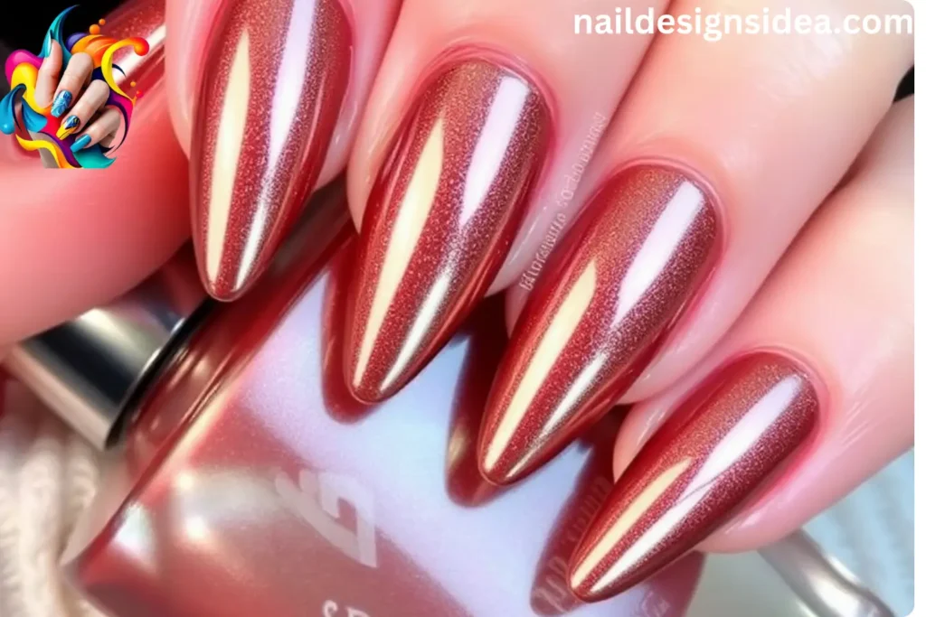 Chrome Cherry Mocha Nail Ideas