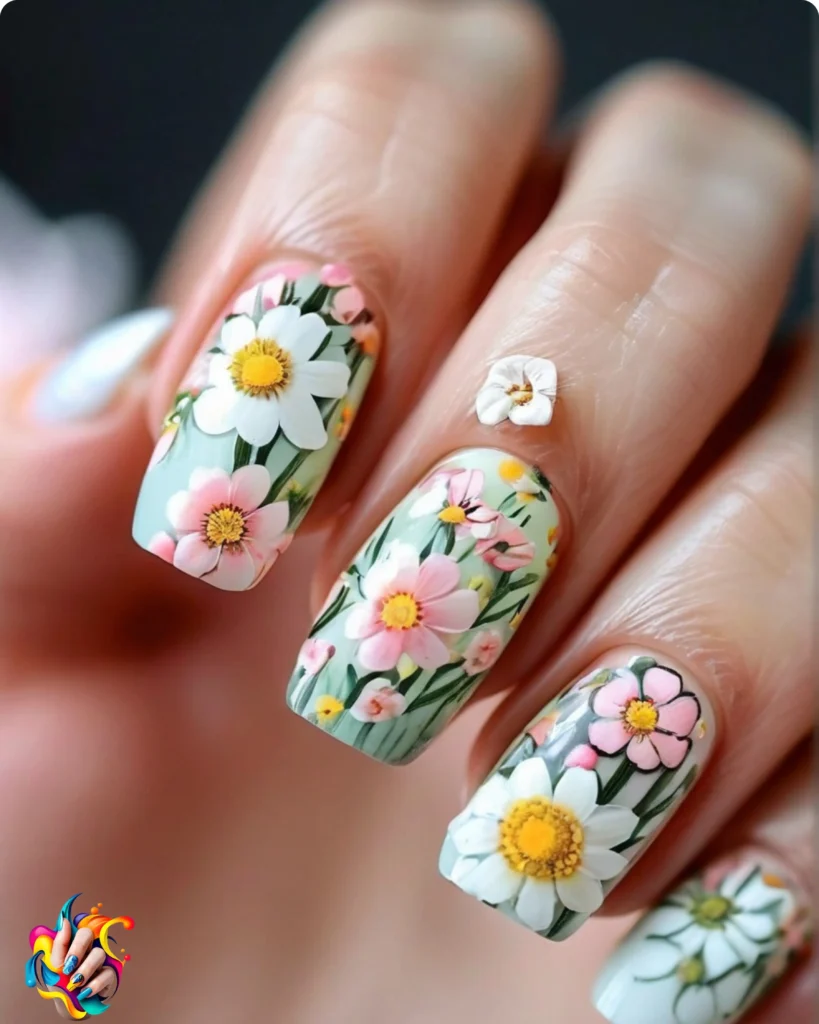 Cute Floral Nail Art Ideas