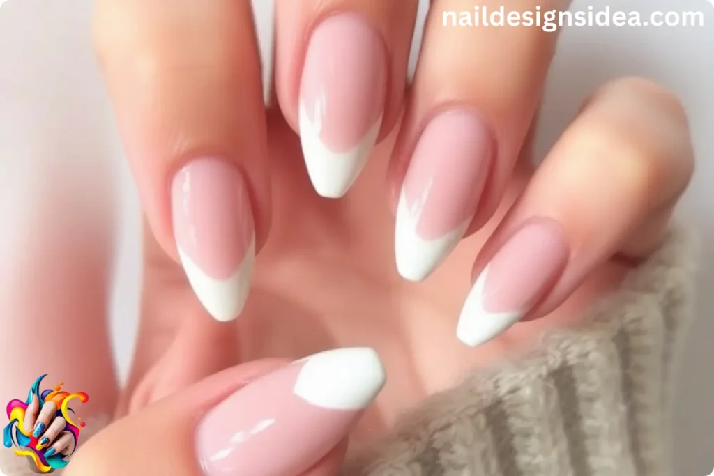 French Tip Nails Almond Shape