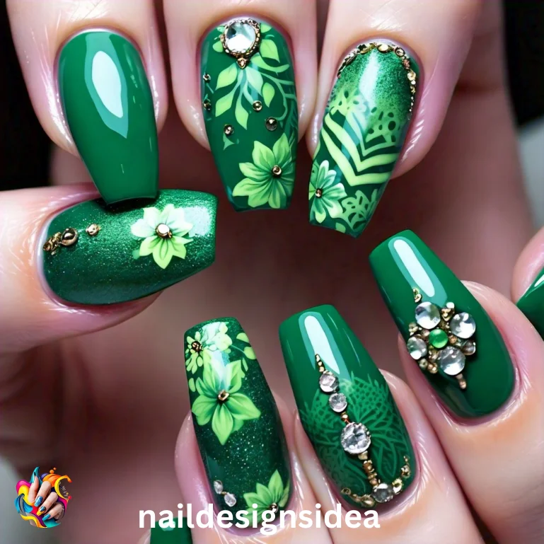 Green nails have become an exciting and stylish trend in the world of manicures.