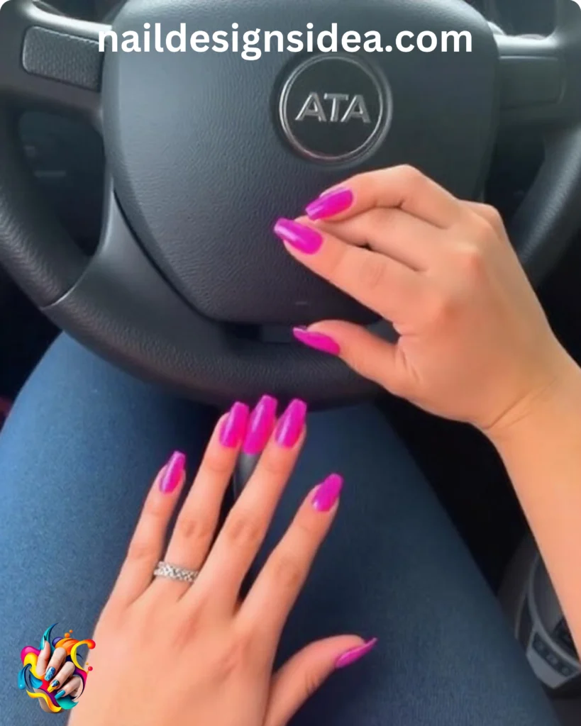 Hot Pink Nails