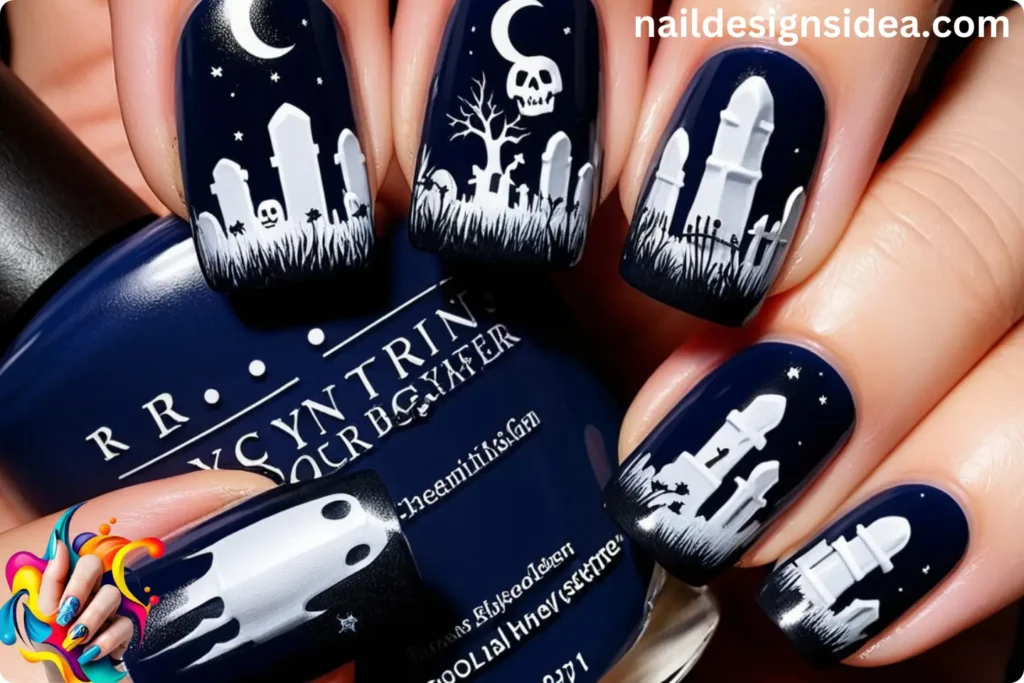 Moonlit Graveyard Nails