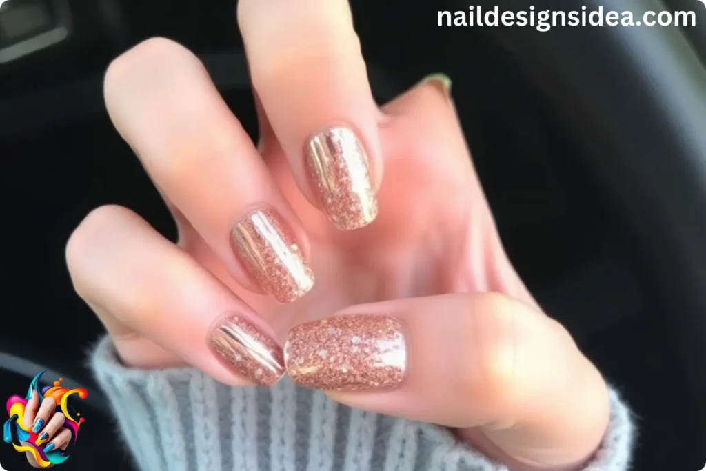 Moscow Mule Glitter Nails Designs