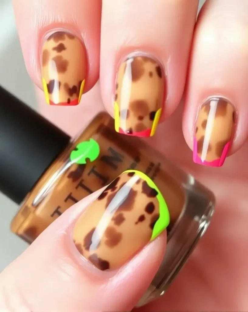 Neon Tips Tortoise Shell Designs