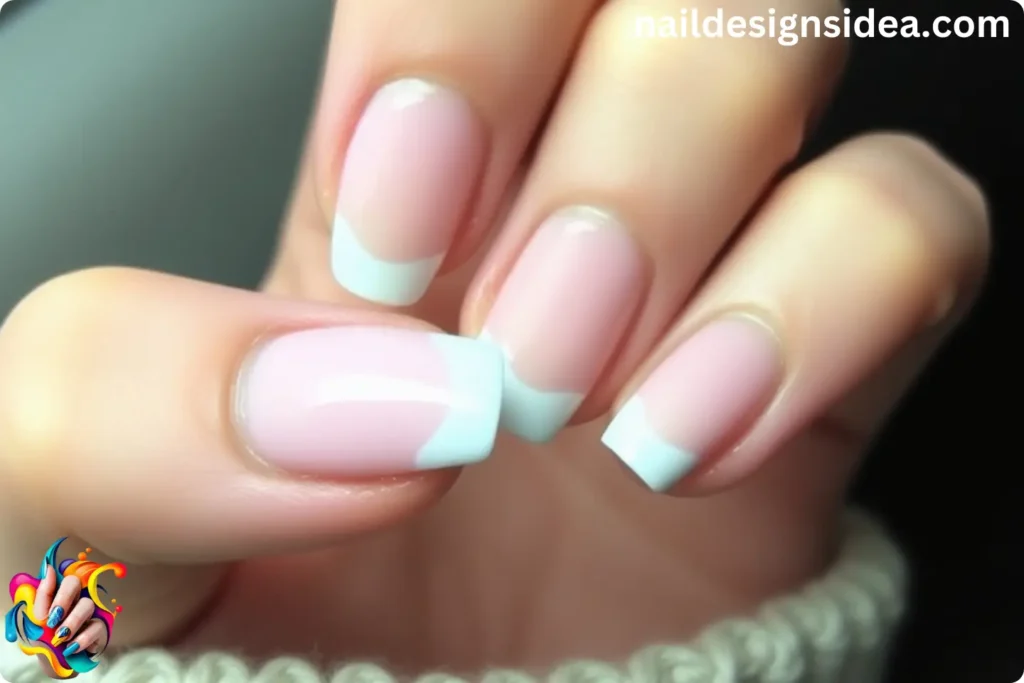 Pastel French Tip Nails