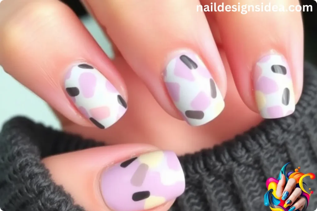 Pastel Tortoise Shell Nails