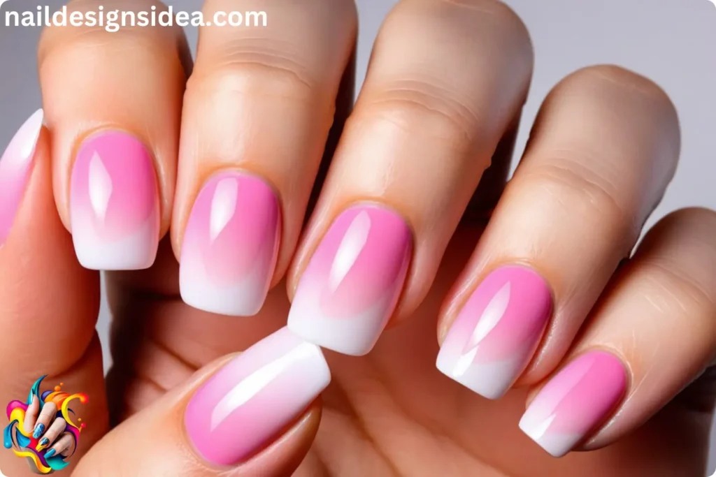 Pink Ombre French Nails