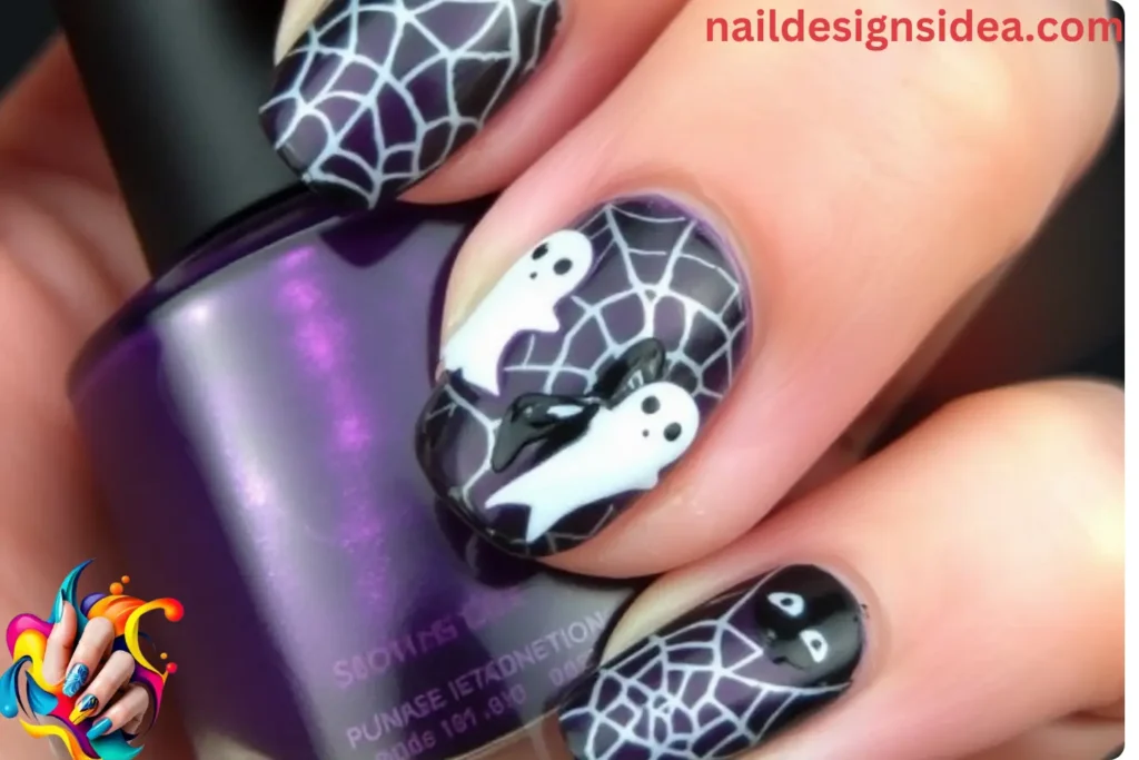 Spooky Ghosts and Cobwebs Nails