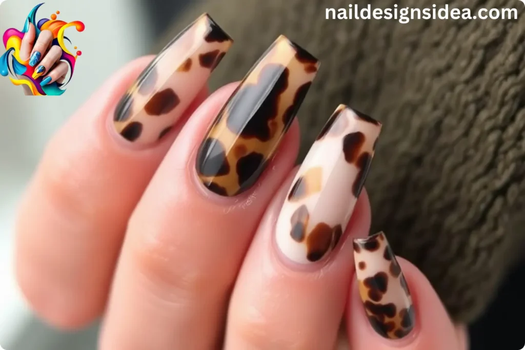 Tortoise Shell Coffins Nails