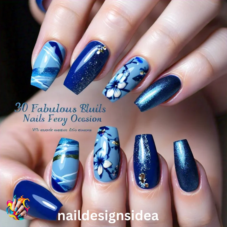 From the tranquil hues of sky blue to the deep elegance of navy, blue nails offer a spectrum of possibilities that can reflect any mood or occasion.