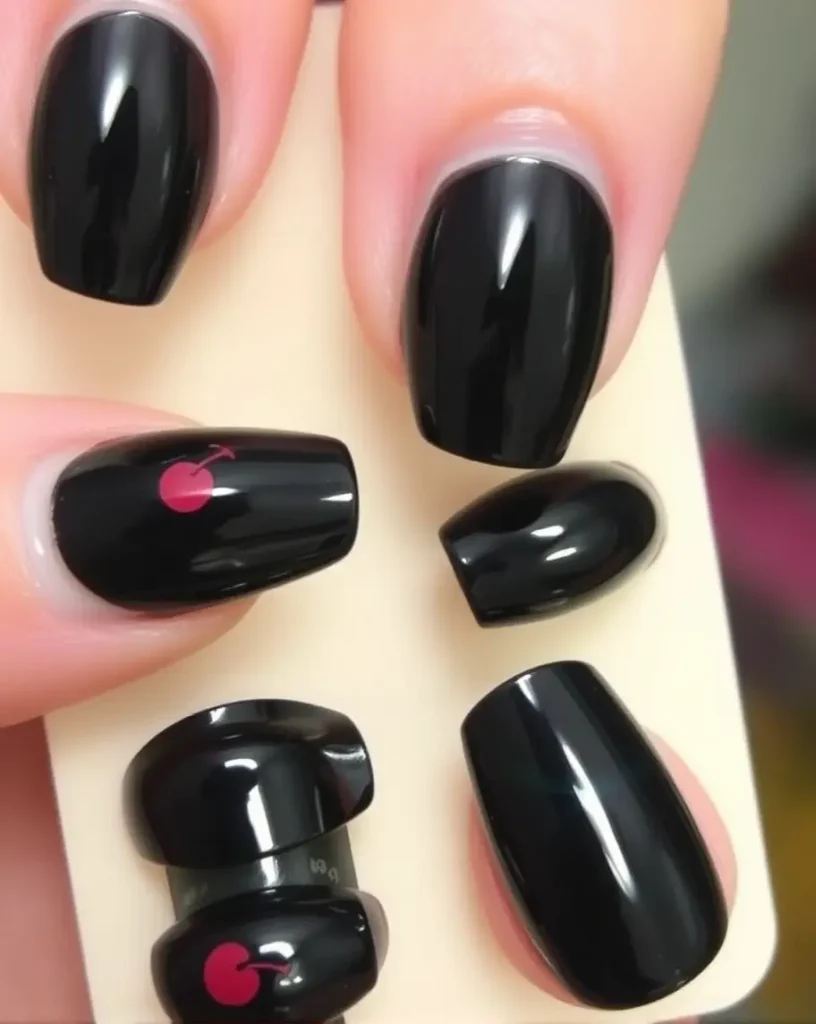 Black Cherry Nail Extensions & Enhancements