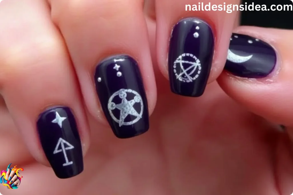 Black Magic Last Minute Halloween Manicure Ideas