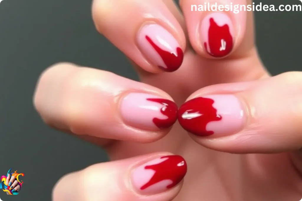 Bloody Drip Halloween Nails