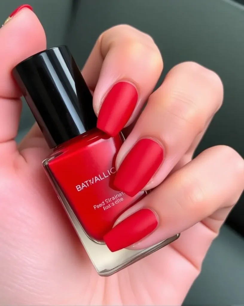 Bold Red Martini Cocktail Nail Designs