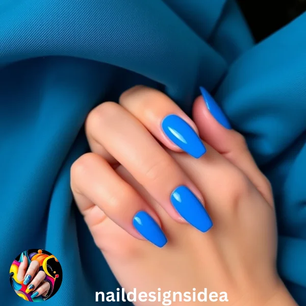 Electric blue nails are ideal for people who wish to stand out with a sleek, sophisticated style. This hue is particularly well-suited to glossy and matte surfaces. 