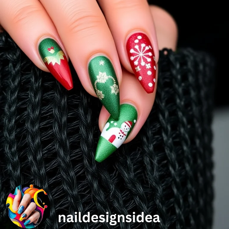 Festive Christmas Nails with Creative Nail Design Ideas for the Holiday Season