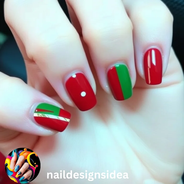 Christmas nails can be as festive and stylish as longer nails with suitable designs