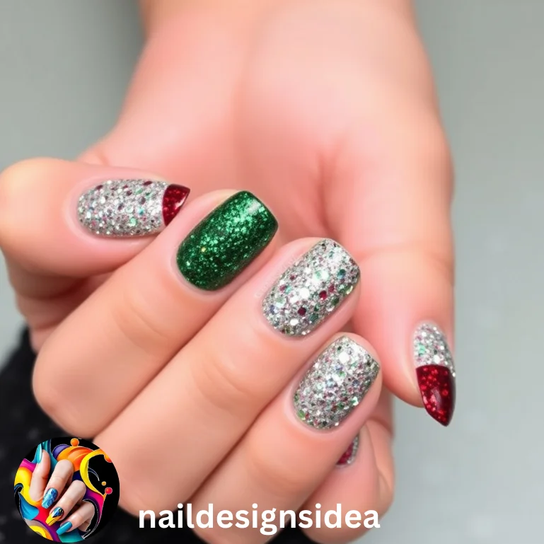 Christmas nails can be as festive and stylish as longer nails with suitable designs