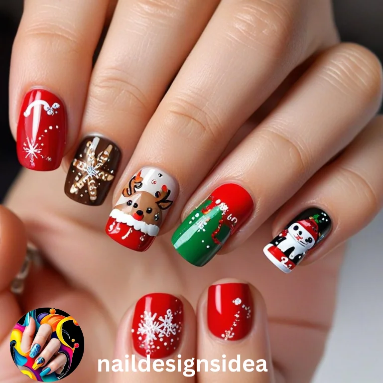 Festive Christmas Nails with Creative Nail Design Ideas for the Holiday Season