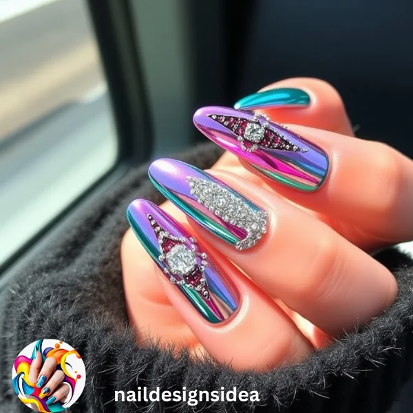 Chrome nails are for more than just the summer because they can be customized to meet any season