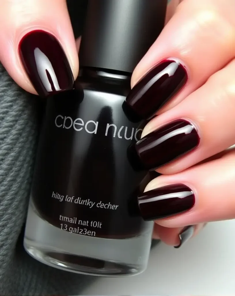 Classic Black Cherry Nail Designs