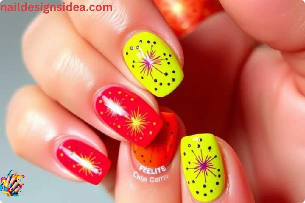 Firecracker Diwali Nails