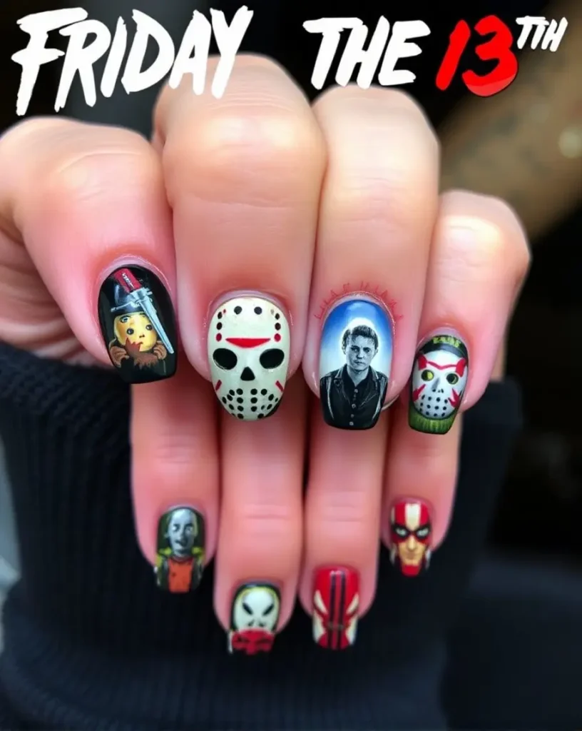 Friday the 13th Full Character Nails