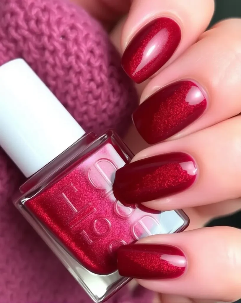 Garnet Shimmer Nails