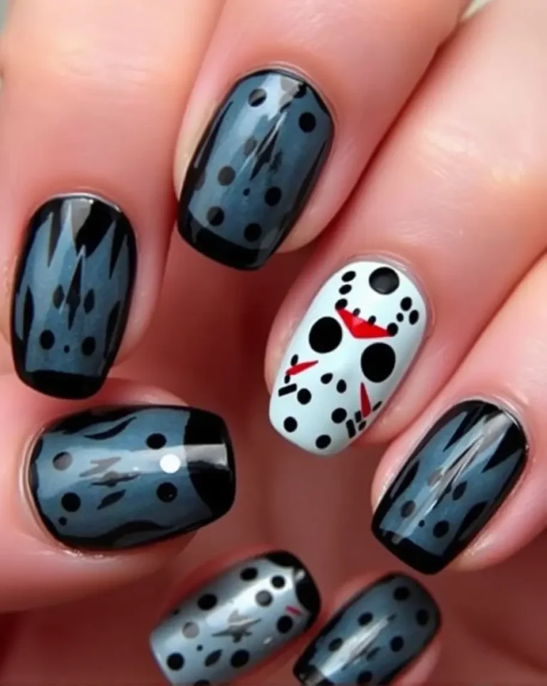 Jason Voorhees' Nail Designs in 2024 for Horror Manicure