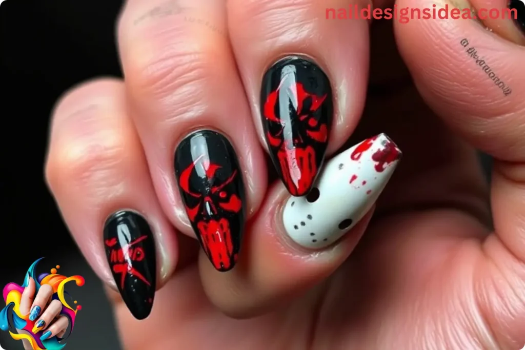 Jason Voorhees' Nails Color Pattern