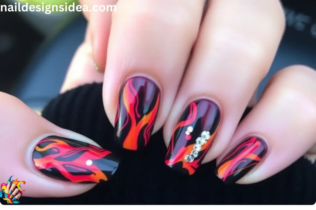 Lava Flow Hawaii Nail Ideas