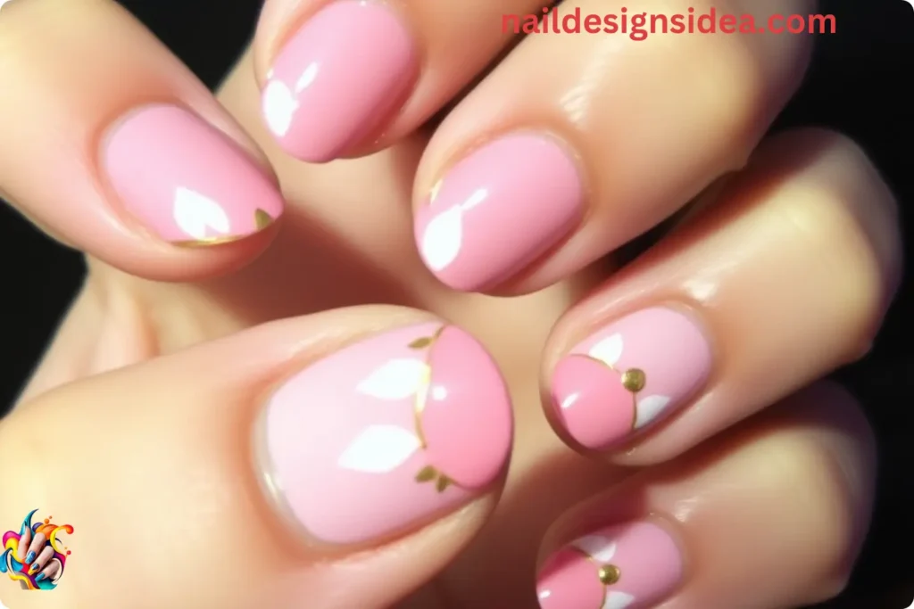 Lotus Blossom Deepavali Nail Design