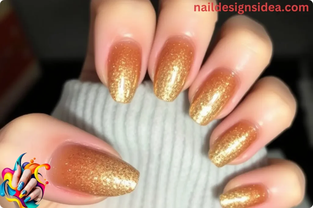 Maple Syrup Glitter Ombre