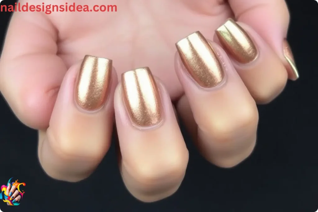 Metallic Copper Nail Ideas