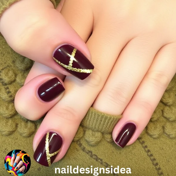 Burgundy nails bring warmth and elegance, making them a favorite for November. 