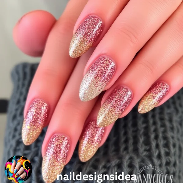 As the season shifts towards the holidays, glitter gradient nails are a great way to stay on-trend. 