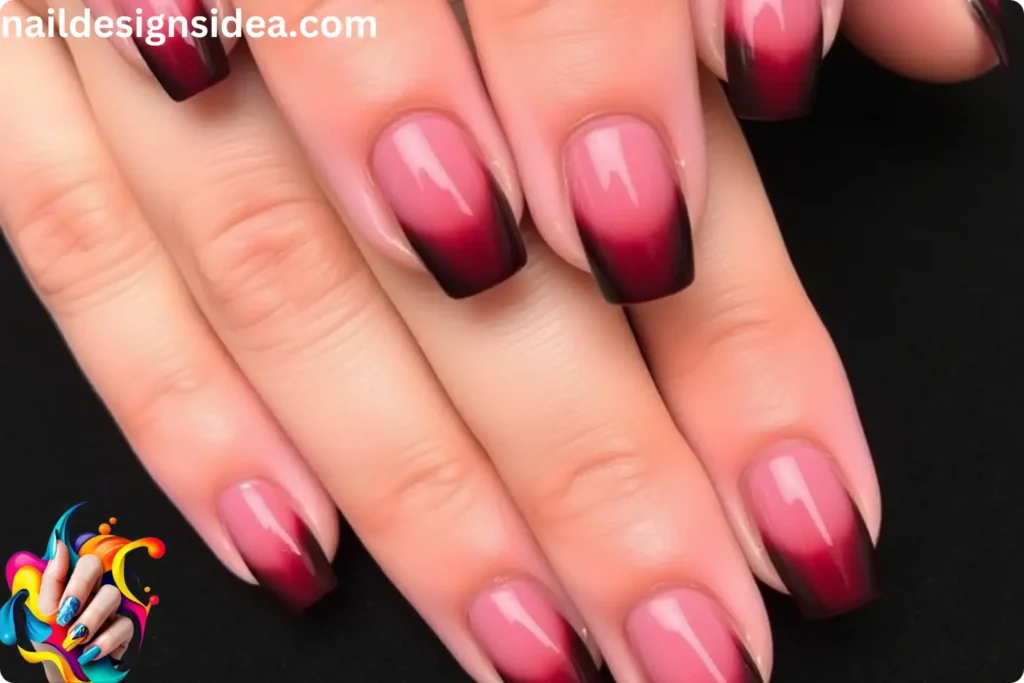 Ombre Black Cherry Nail Ideas