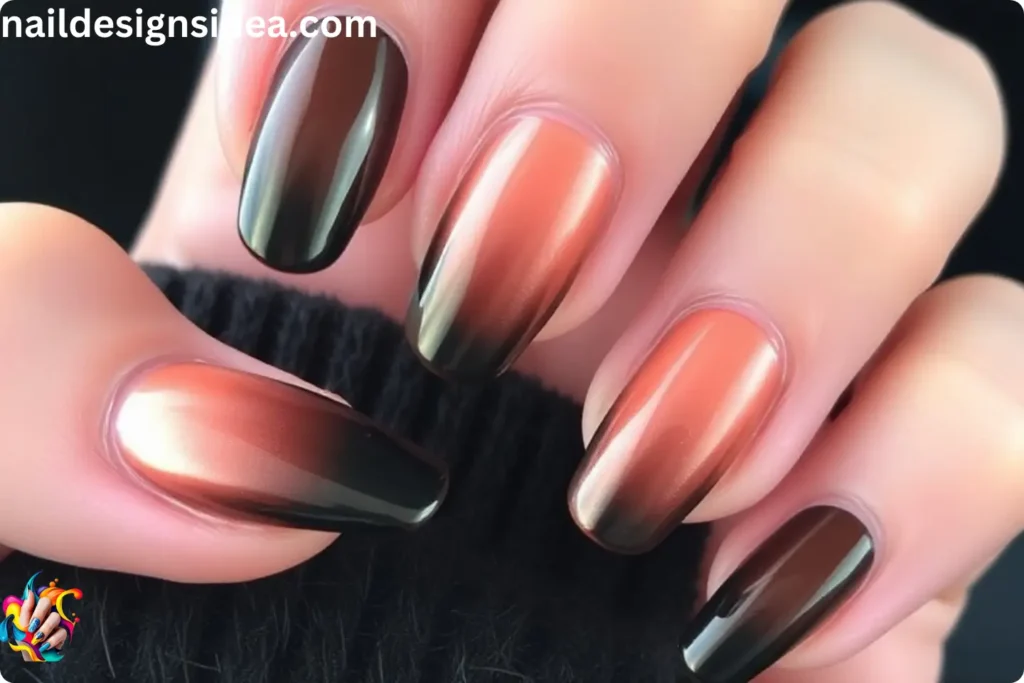 Ombre Copper Nail Ideas