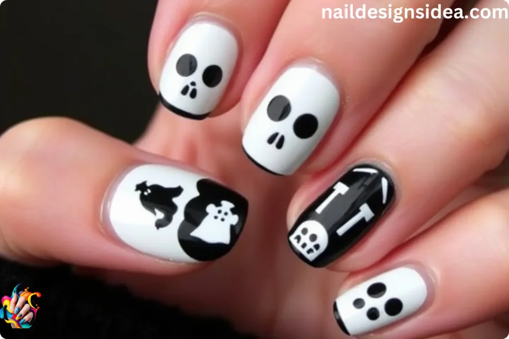 Skull Nail Decals for Halloween Last Moments