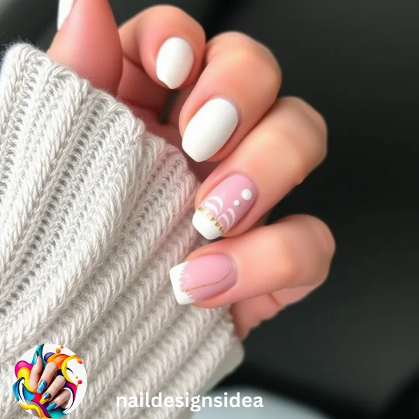 A delicate soap nail design in white or blush pink provides a sophisticated yet original take on the classic manicure for more formal occasions like weddings. 