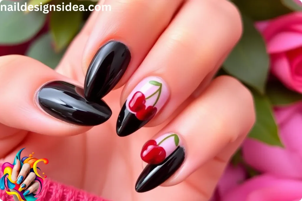 Trending Black Cherry Nail Art in 2024